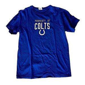 🌴 Indianapolis Colts Football Reebok T-shirt Blue Large NFL